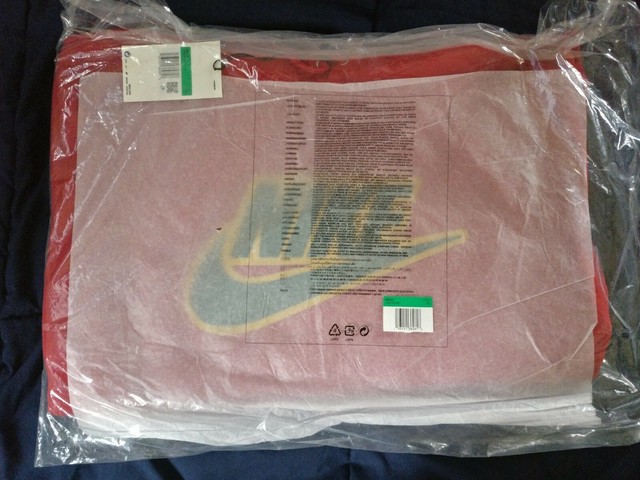 supreme nike leather applique hooded