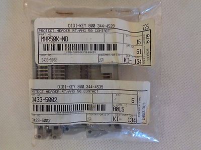 NEW PACK OF 5 DIGI-KEY MHR50K-ND PROTECT HEADER RT/ANG 50 CONTACT