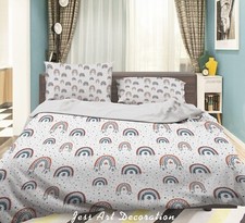 3D Fresh Rainbow Pattern Kids Quilt Cover Set Duvet Cover Bedding Pillowcases