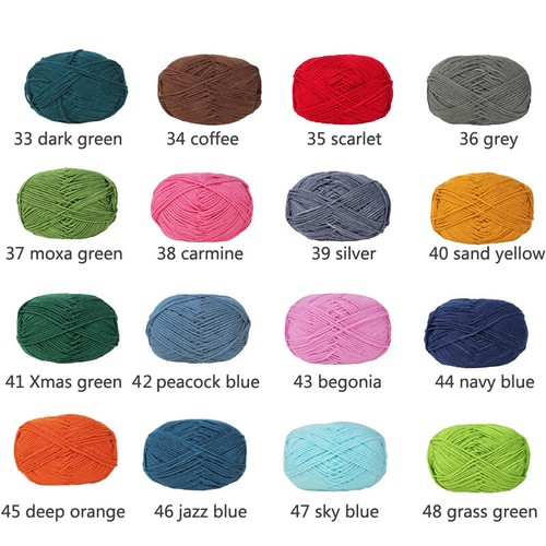 86Colors 50g 4-ply High Quality Solid color Knitting Crochet Yarn Hand DIY Craft - Picture 5 of 94