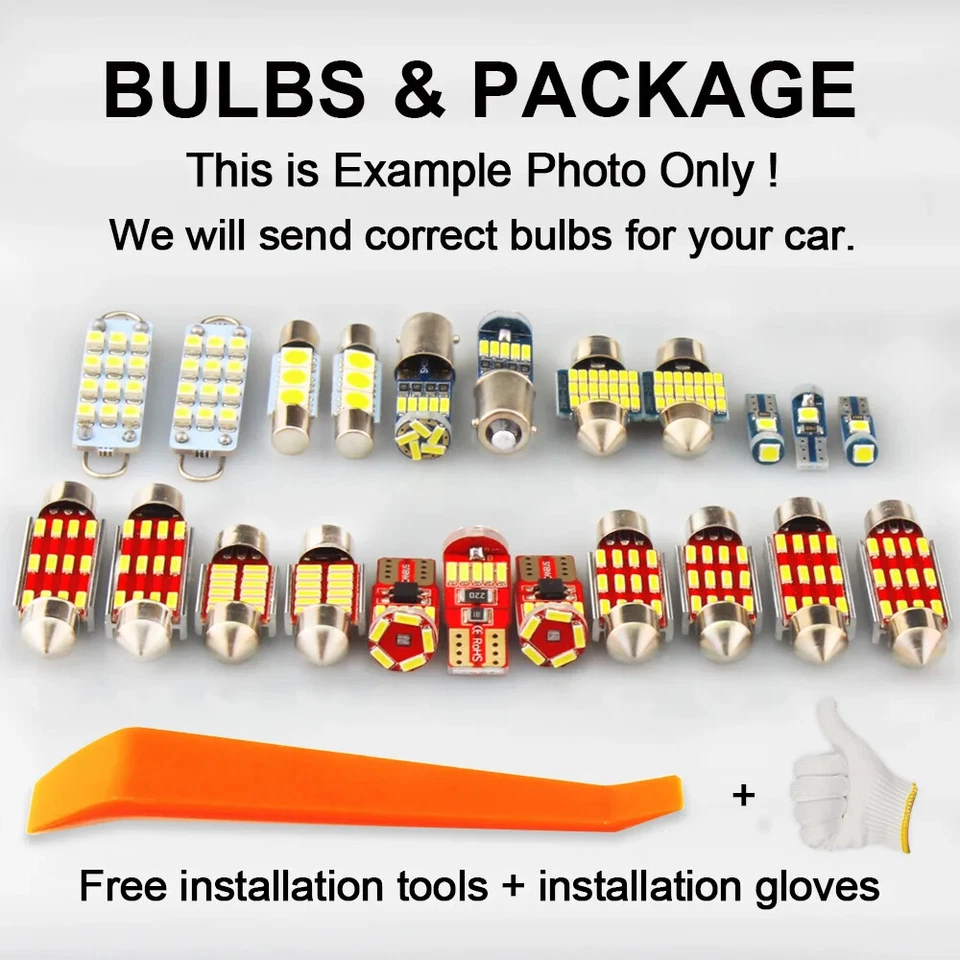 Kit de luces de mapa de lectura de cúpula interior LED Canbus de 10 piezas para Honda HR-V HRV 1999-2006 Foto 2 de 4