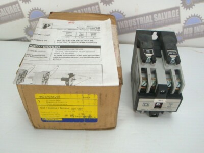 Square D AC Control Relay: 8501X Series A 8501XO04V02, 120VAC (PRE-OWNED in  BOX) | eBay
