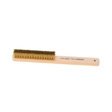 EuroTool Wood Handle Metal Brush, Brass | BRS-968.00