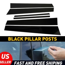 6x Black Door Car Window Pillar Cover Post Trim For 2013-2017 Honda Accord Pc