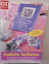 Taufe Festliche Taufkarten Papier Karton Tolles DIY Buch Ideen mit Vorlagen Tipp