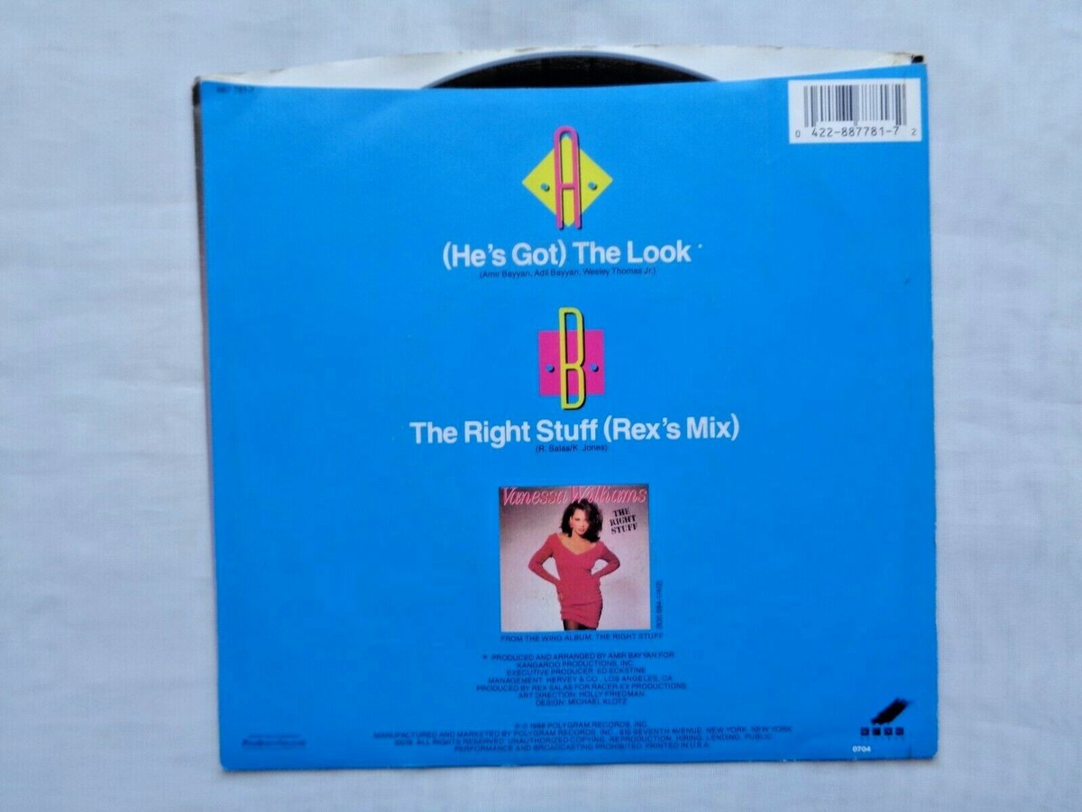 Vanessa Williams The Look b/w The Right Stuff 1989 Dawsey