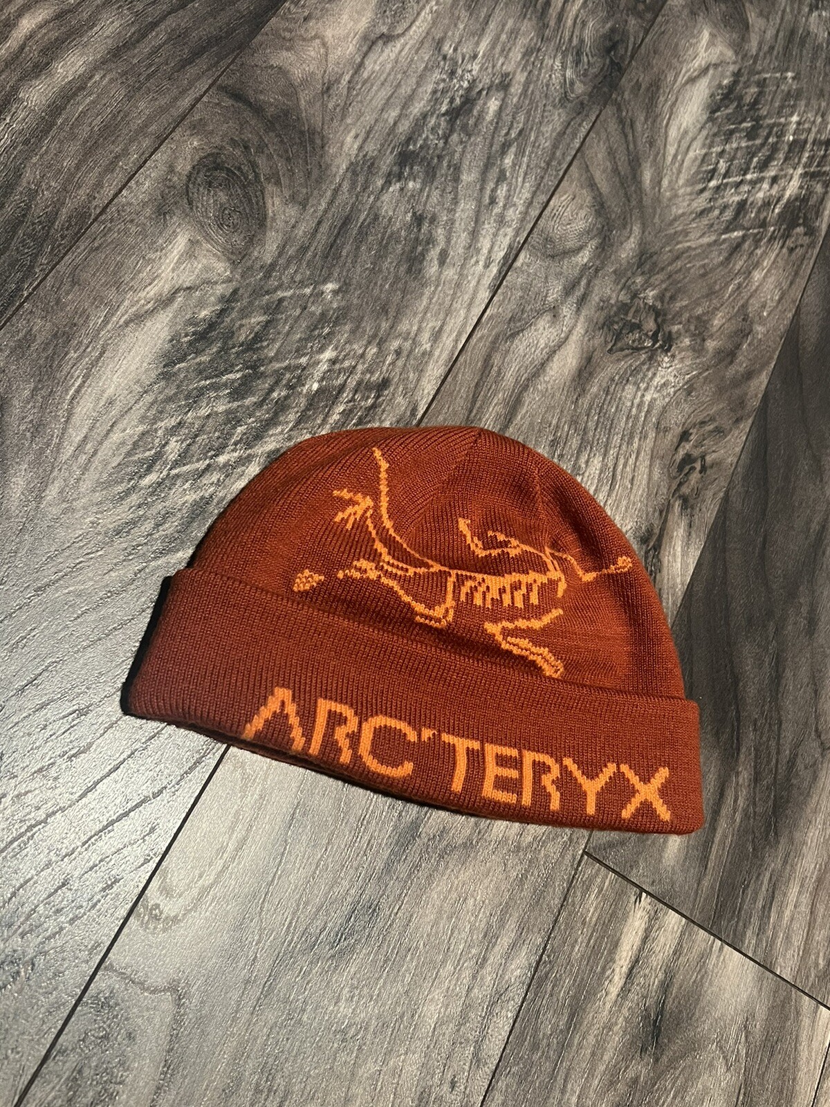 ARC'TERYX Cappello berretto vintage 2015 Arc’teryx Rolling Word ossido di ferro curcuma berretto toque