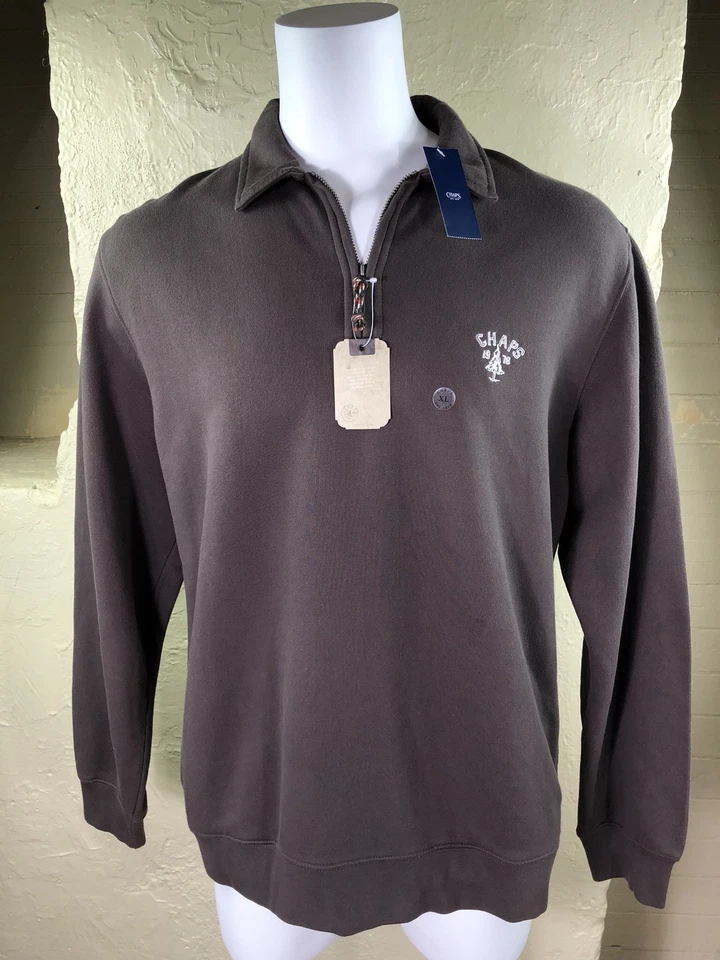 NWT Chaps Ralph Lauren 1/4 Zip Pullover Sweatshirt 1978 Moosehead Lake Sz XL - Image 2 of 4