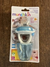 MUNCHKIN SILICONE BABY FOOD FEEDER/ Blue