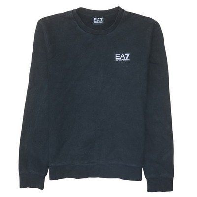 Emporio Armani EA7 Herren Sweatshirt Schwarz Rundhals Größe M