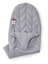 Fabric Seat for Bouncer, Cotton, Petal Quilt, Light Gray