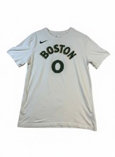 Nike Boston Celtics Jayson Tatum 0 Shirt Mens M NBA Basketball White Tee