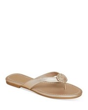 New Jack Rogers Rowan Metallic Gold Leather F...