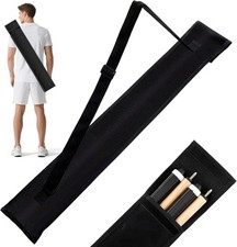 Pool Cue Case 2 X 2, Pool Stick Case for Holding 2 Butts  2 Shafts, 32" Long Bl