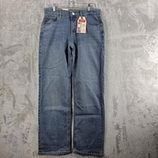 Levi Strauss Signature Jeans Boys 14 Blue Relaxed Straight Adjustable Waist
