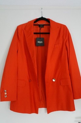 LIU JO Milano Damen Jacke, Blazer Größe EU 36 Rot-Orange Glam NEU mit Etikett