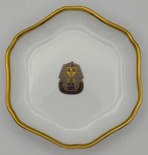 Antique Coalport 4" wide Egyptian Pharaoh Bone China Trinket Dish
