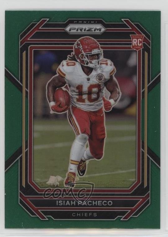 2022 Panini Prizm Rookies Green Prizm Isiah Pacheco #352 Rookie RC 1pd