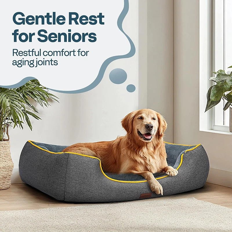 Cama calmante ortopédica para mascotas 44" suave gato perro nido casa doble cara cubierta lavable Foto 2 de 4