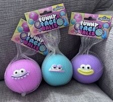 ORB Curiosities Funny Face Balls Squishy Toys Lot of 3; feel like Needoh