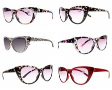 Retro Cat Eye Tinted Gray Brown Pink Lens Reading Glass 1.0 1.5 2.0 2.5 4.0