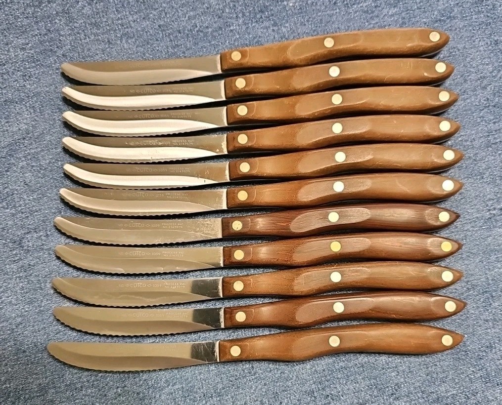 Cutco Classic Table Steak Knife 1059 Set of 11 w/ Wood Box | eBay