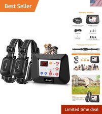 Adjustable Wireless Dog Fence  Remote Training Collar, 10ft to 990ft Range