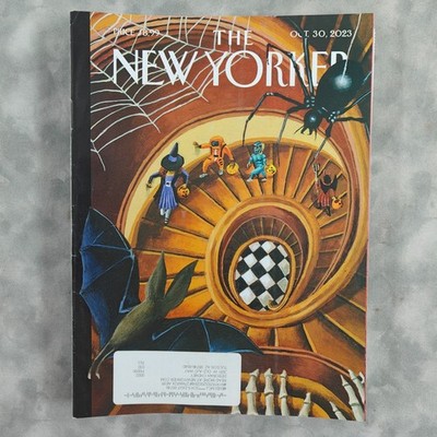 The New Yorker Oct 30 2023 Halloween Spooky Spiral Cover Magazine Mark Ulriksen
