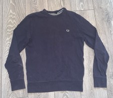 Fred Perry Men’s Navy Jumper. Size S. Good Condition, Some Marks