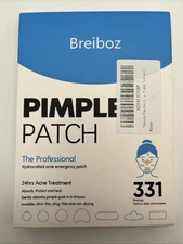 Breiboz Pimple Patch - Hydrocolloid Acne Patches - 331 Various Shapes & Sizes