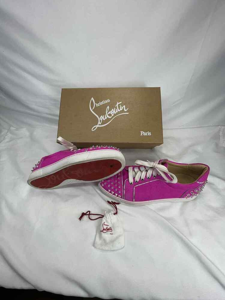 Women's Size 10 Christian Louboutin Spiked Vieira Pink SPB-JB