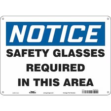 Condor 467A17 Safety Sign, 10 In Height, 14 In Width, Polyethylene, Horizontal