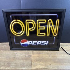 Vintage Pepsi Lighted Advertising Sign 2000s 90s READ