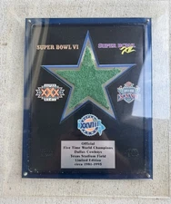 Dallas Cowboys Texas Stadium Turf Plaque COA Jerry Jones Signed – Free Shipping