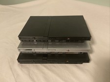 Sony Playstation 2 Slim Console x3 For Parts Repair  1-Silver & 2-Black Consoles