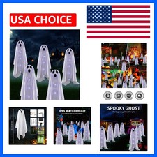 Halloween Decorations Solar Garden Lights Outdoor,6PACKS Halloween Ghost Deco...