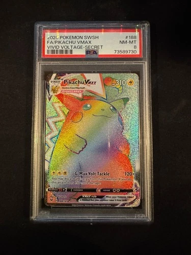 2020 Pikachu VMAX Vivid Voltage 188/185 PSA 8 NM-MT Pokemon TCG