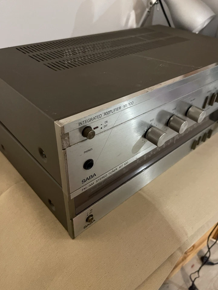 Saba Mi 100 Amplificatore + MT 100 Tuner Stereo anni 80 - Immagine 4 di 4