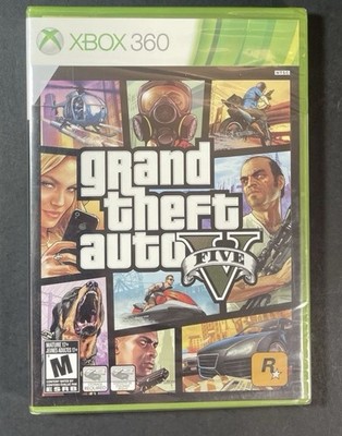 GRAND THEFT AUTO V MICROSOFT XBOX 360 FIRST PRINT NEW and SEALED