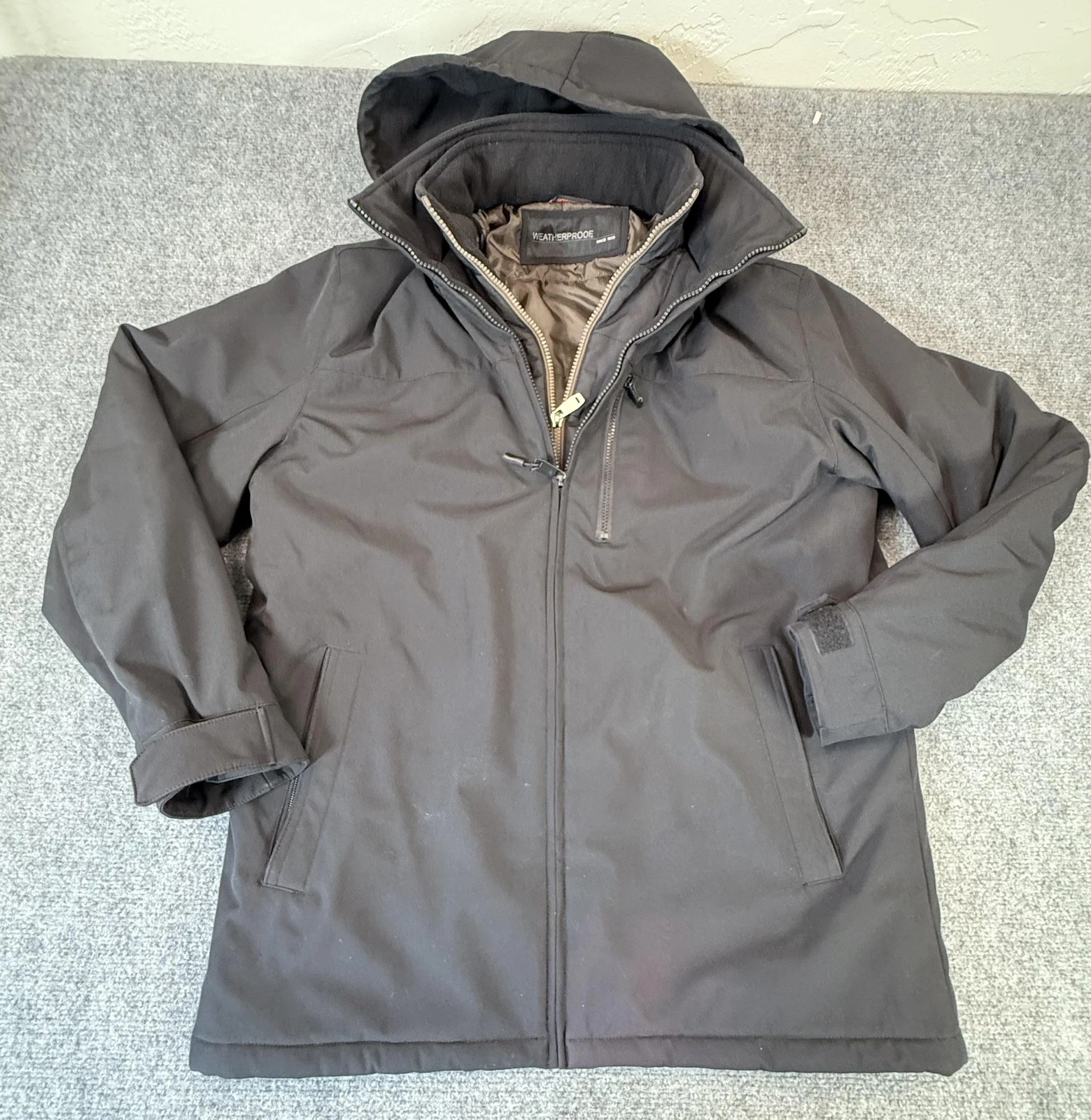 Weatherproof Jacket Mens Medium Black Hooded Insulated Softshell Parka Winter
Opens in a new window 