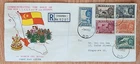 Malaya definitive stamps Singapore registered FDC PINEAPPLES