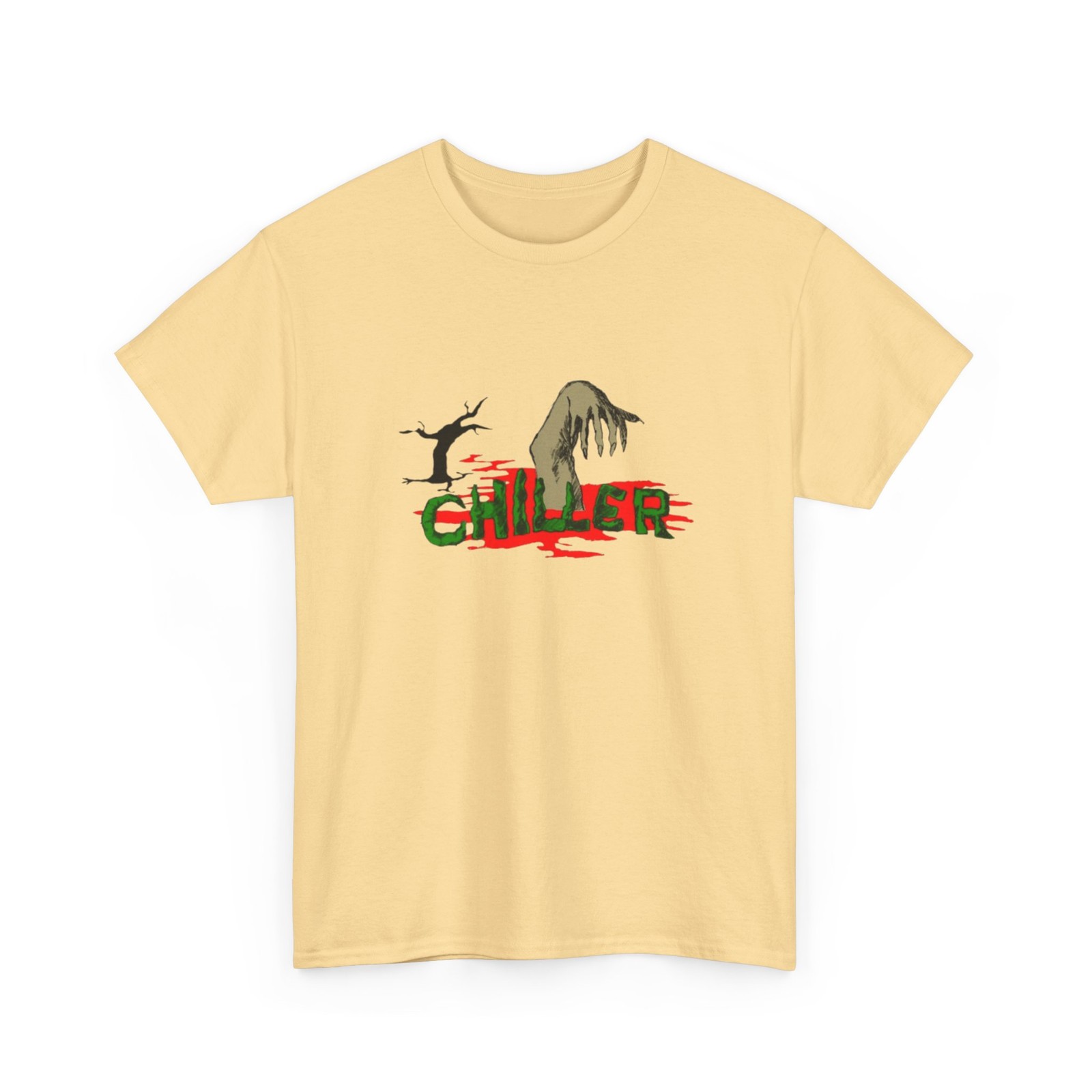Chiller Theater Vintage TV Printed T-Shirt Horror Sci Fi Monsters Spooky Vintage