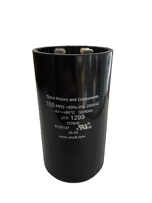 105-126 mfd uf capacitor 220-250 VAC volt motor start, compressor, franklin pump