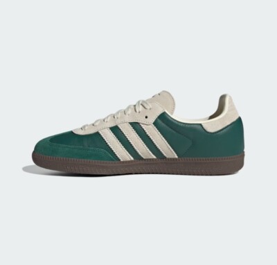 New Adidas Samba OG Shoes - Collegiate Green/ Cream White (JI3215