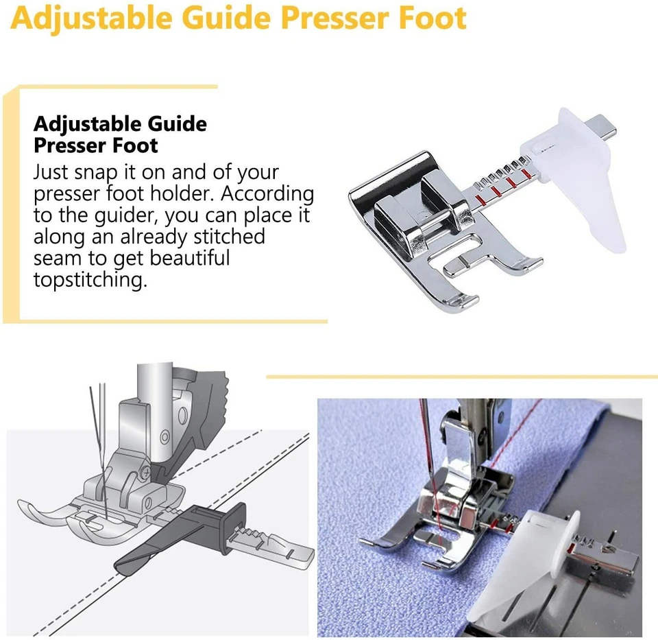 Juego de 8 pies prensatelas dobladillo enrollado compatible con cantante, hermano, Juki, etc. Foto 2 de 4