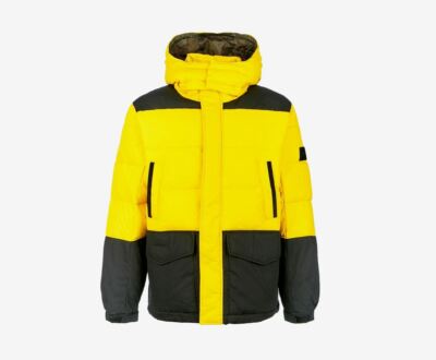 Lee Mid Puffer Jacket Jacke Winterjacke Gelb Herren Größe M