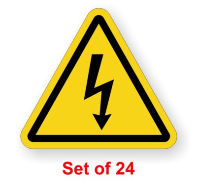 24-pack Electrical Shock Hazard Stickers / Arc Flash Warning Panel Box Decals