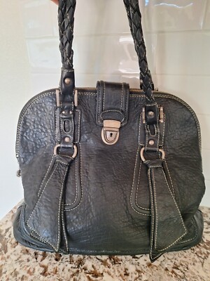 JANO by Anja Flint black leather tote bag