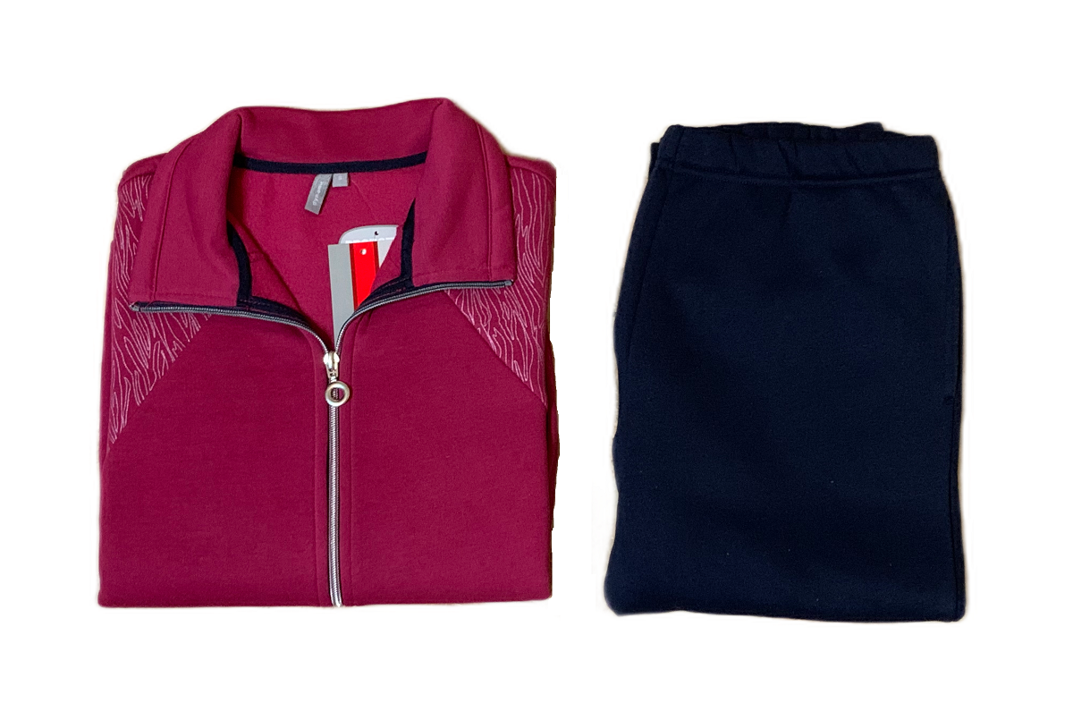 PIGIAMA DONNA LINCLALOR CALDO COTONE INTERLOCK APERTO TAGLIE FORTI FINO