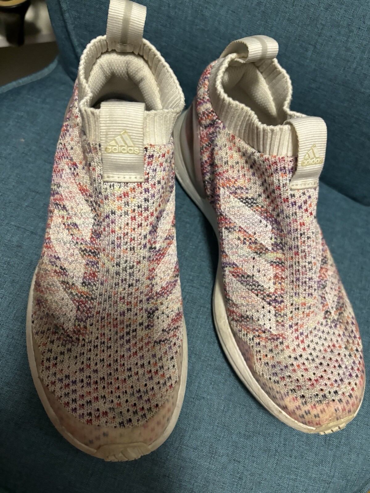 SAOLA Scarpa da corsa Adidas unisex bambino RapidaRun in maglia senza lacci